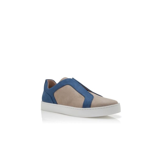 AGILIO Grå och blå sneakers i kalvskinn AGILIO Grå och blå sneakers i kalvskinn