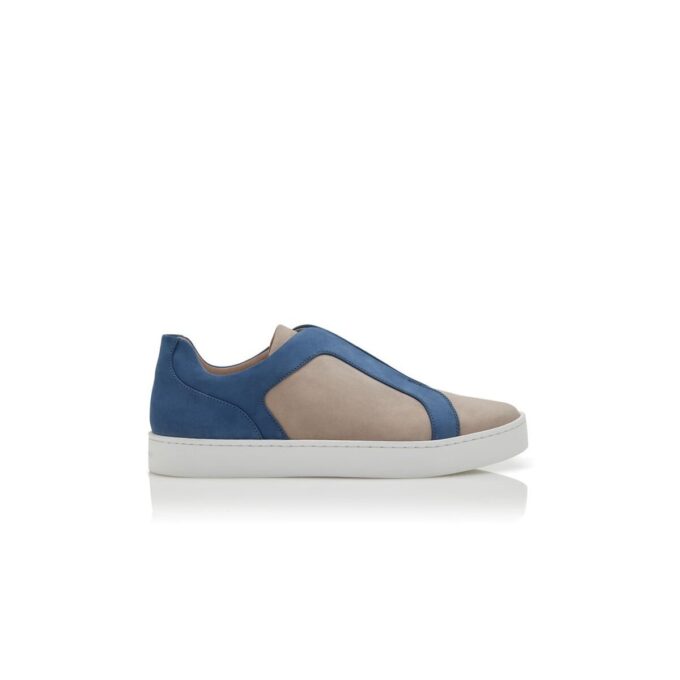 AGILIO Grå och blå sneakers i kalvskinn AGILIO Grå och blå sneakers i kalvskinn