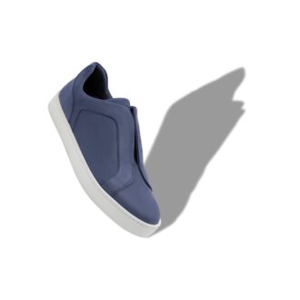 AGILIO Marinblå sneakers i kalvskinn