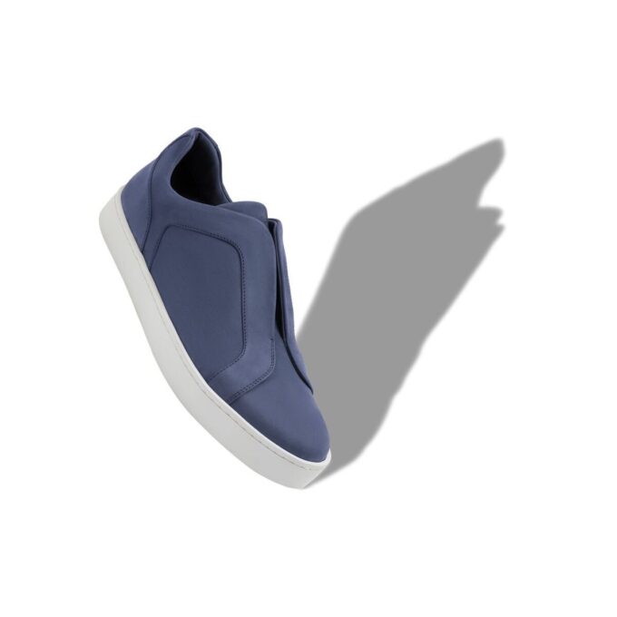 AGILIO Marinblå sneakers i kalvskinn AGILIO Marinblå sneakers i kalvskinn