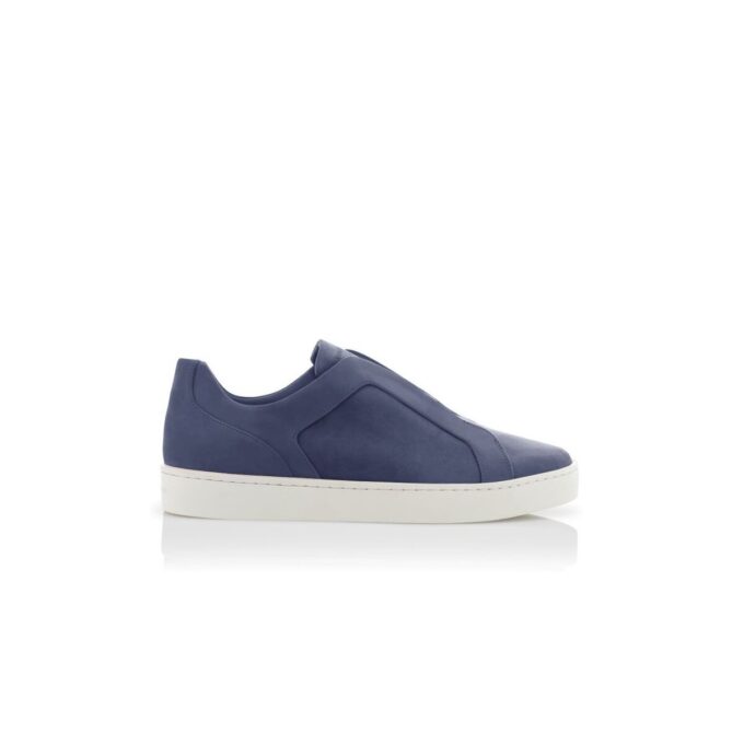 AGILIO Marinblå sneakers i kalvskinn AGILIO Marinblå sneakers i kalvskinn