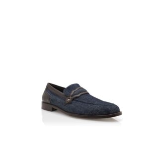 ALAMO Penny Loafers i blå denim