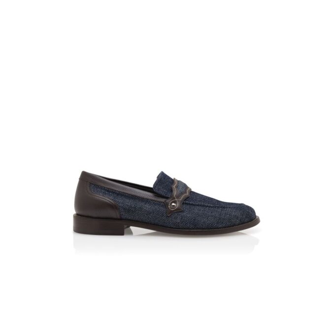 ALAMO Penny Loafers i blå denim ALAMO Penny Loafers i blå denim