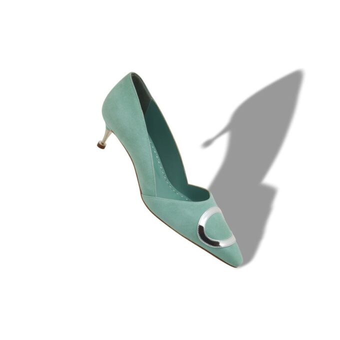 ARI gröna pumps i mocka