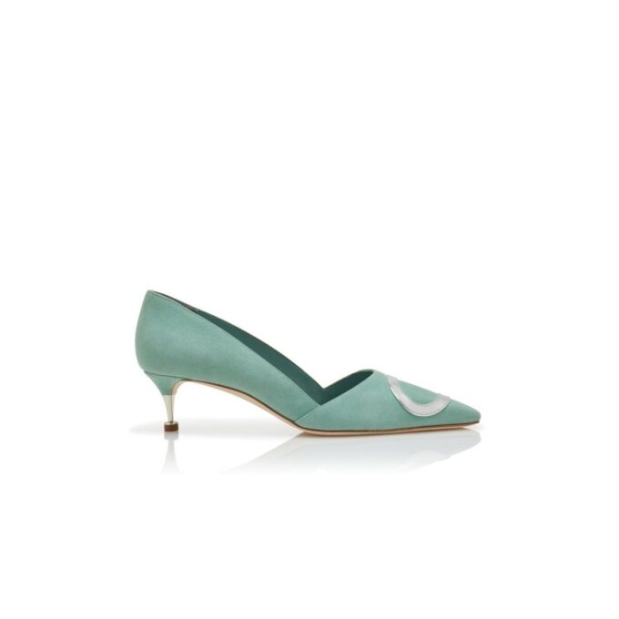 ARI gröna pumps i mocka