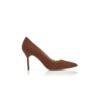BB 90 Bruna pumps i mocka med spetsig tå BB 90 Bruna pumps i mocka med spetsig tå