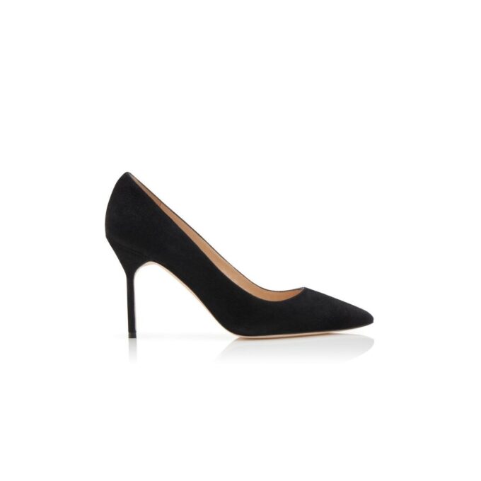 BB 90 Svarta pumps i mocka med spetsig tå BB 90 Svarta pumps i mocka med spetsig tå