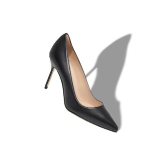 BB Svarta pumps i nappaläder med spetsig tå