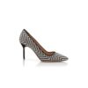 BB Svartvita raffia-pumps med spetsig tå BB Svartvita raffia-pumps med spetsig tå