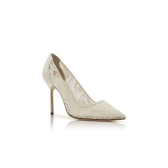 BBLA BRIDE Vita spetsiga Pumps i spets