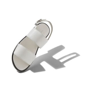 BULGOBIS Sandaler i vitt kalvskinn