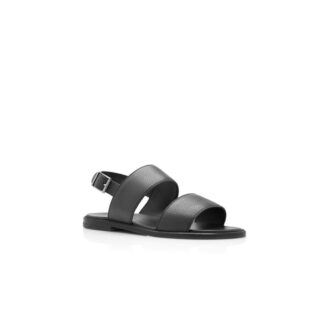 BULGOBIS Svarta sandaler i kalvskinn