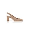 CALZASLI Ljusbeige Pumps i nappaläder med slingback
