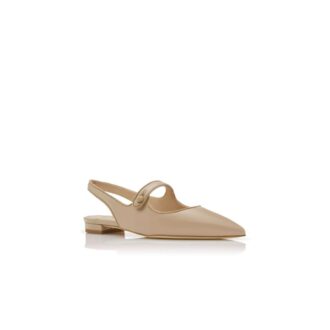 CAMPARIFLATSLI Beige slingback-pumps i nappaläder