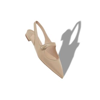 CAMPARIFLATSLI Beige slingback-pumps i nappaläder