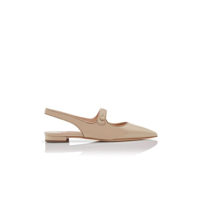 CAMPARIFLATSLI Beige slingback-pumps i nappaläder CAMPARIFLATSLI Beige slingback-pumps i nappaläder