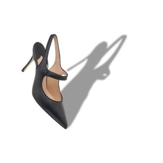 CAMPARISLI Svarta pumps i nappaläder med spetsig tå och slingback