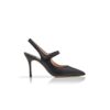CAMPARISLI Svarta pumps i nappaläder med spetsig tå och slingback CAMPARISLI Svarta pumps i nappaläder med spetsig tå och slingback