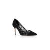 CAPCOUR Svarta pumps med blommiga spetsdetaljer CAPCOUR Svarta pumps med blommiga spetsdetaljer