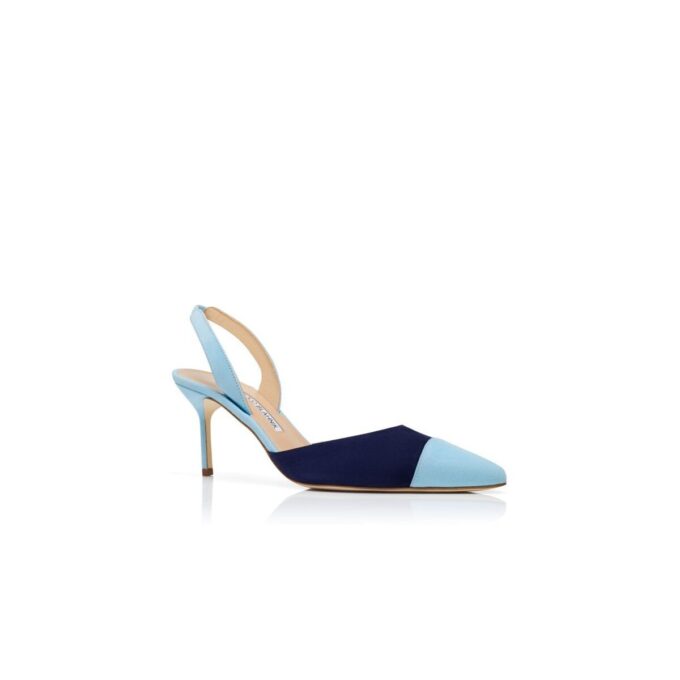 CAPSLI Blå mockapumps med slingback