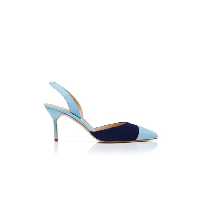 CAPSLI Blå mockapumps med slingback