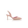 CAPSLI Ljusrosa Pumps i linne med slingback CAPSLI Ljusrosa Pumps i linne med slingback