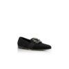 CARLTON Loafers i svart mocka med smyckesbesatt spänne CARLTON Loafers i svart mocka med smyckesbesatt spänne