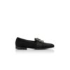 CARLTON Loafers i svart mocka med smyckesbesatt spänne CARLTON Loafers i svart mocka med smyckesbesatt spänne