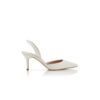 Carolyne 70 Ljuskrämfärgade pumps i satin med slingback Carolyne 70 Ljuskrämfärgade pumps i satin med slingback