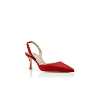 Carolyne 70 Röda Nappa Leather Slingback Pumps