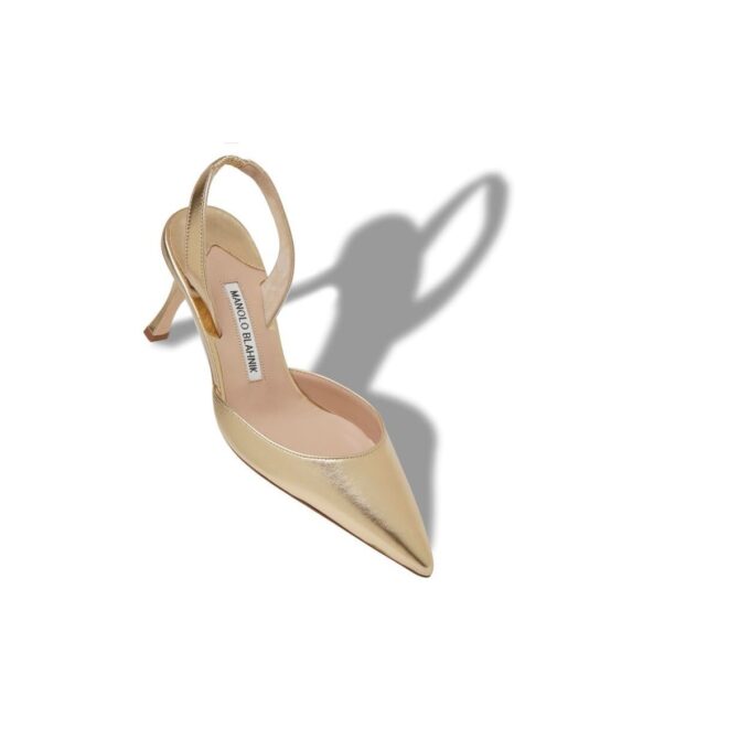 Carolyne 70 Slingback-pumps i guldfärgat nappaläder Carolyne 70 Slingback-pumps i guldfärgat nappaläder
