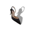 CAROLYNE 70 Svarta satin pumps med hälrem CAROLYNE 70 Svarta satin pumps med hälrem