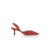 Carolyne Röda pumps i nappaläder med slingback