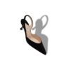 Carolyne Svarta slingback-pumps i mocka