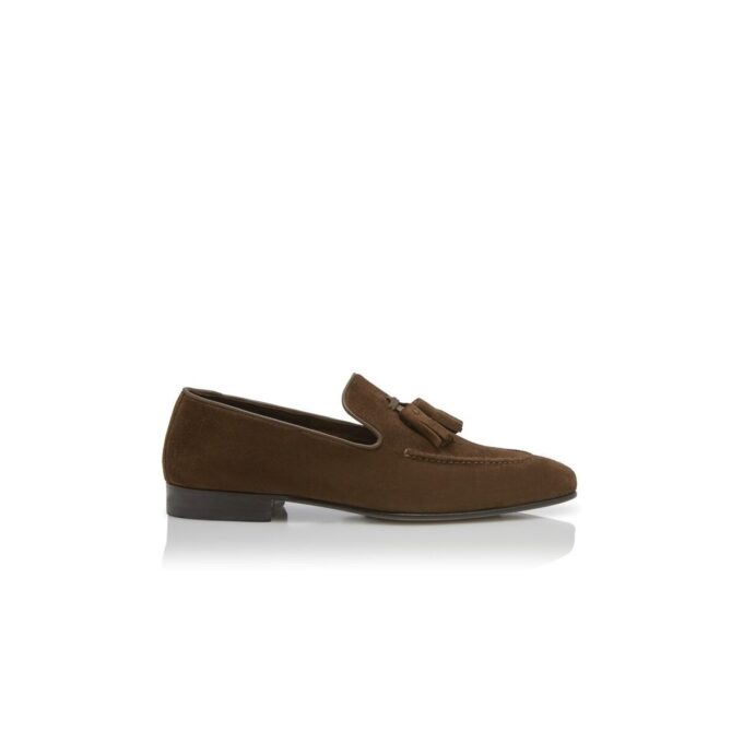 CHESTER Loafers i brunt mocka med tofs CHESTER Loafers i brunt mocka med tofs