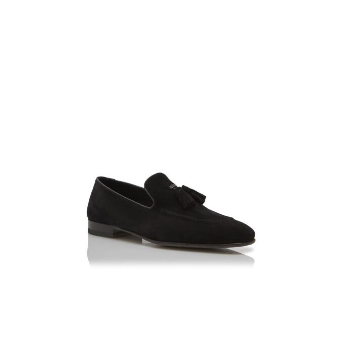 CHESTER Loafers i svart mocka med tofs CHESTER Loafers i svart mocka med tofs