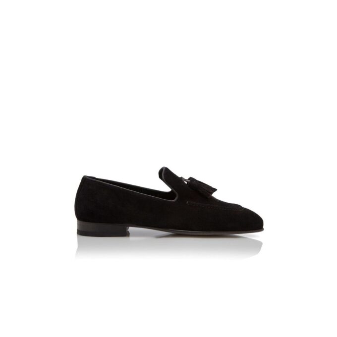 CHESTER Loafers i svart mocka med tofs CHESTER Loafers i svart mocka med tofs