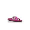 CHILANGHI Mörkfuchsia satinmules med spänne CHILANGHI Mörkfuchsia satinmules med spänne
