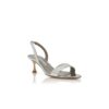 CUPISANPLA Slingback-sandaler i silverfärgat kalvskinn CUPISANPLA Slingback-sandaler i silverfärgat kalvskinn