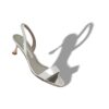 CUPISANPLA Slingback-sandaler i silverfärgat kalvskinn CUPISANPLA Slingback-sandaler i silverfärgat kalvskinn