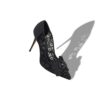 DANCENY Svarta pumps med spets och smyckesdetaljer DANCENY Svarta pumps med spets och smyckesdetaljer