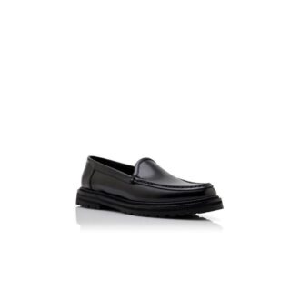 DINERALO Loafers i svart kalvskinn