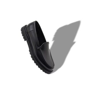 DINERALO Loafers i svart kalvskinn
