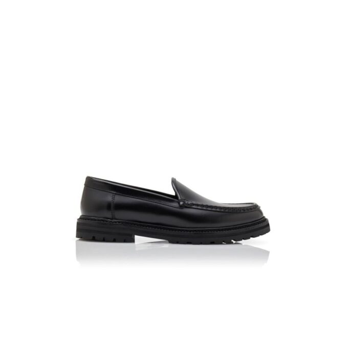 DINERALO Loafers i svart kalvskinn DINERALO Loafers i svart kalvskinn