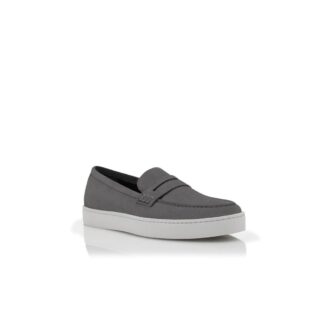 ELLIS gråa slip-on-Loafers i mocka