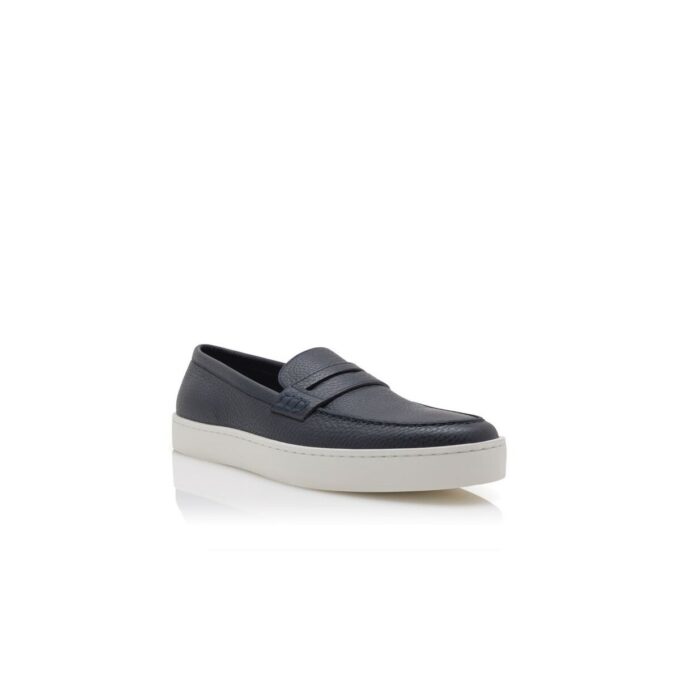 ELLIS Marinblå slip-on-Loafers i kalvskinn ELLIS Marinblå slip-on-Loafers i kalvskinn