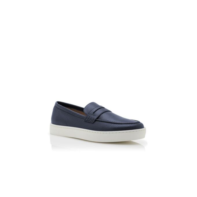 ELLIS Marinblå slip-on-Loafers i kalvskinn ELLIS Marinblå slip-on-Loafers i kalvskinn