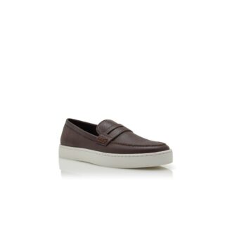 ELLIS Mörkbruna loafers i kalvskinn