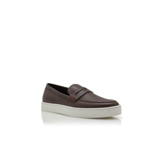 ELLIS Mörkbruna loafers i kalvskinn ELLIS Mörkbruna loafers i kalvskinn