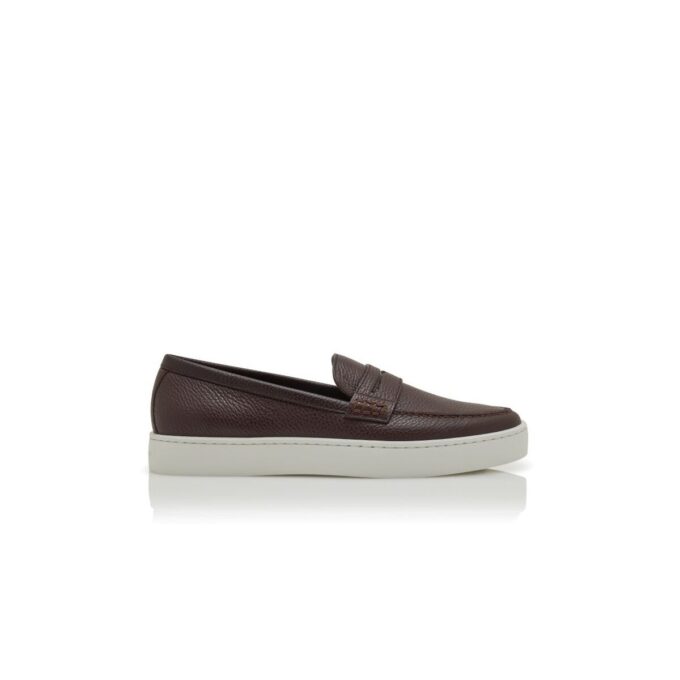 ELLIS Mörkbruna loafers i kalvskinn ELLIS Mörkbruna loafers i kalvskinn